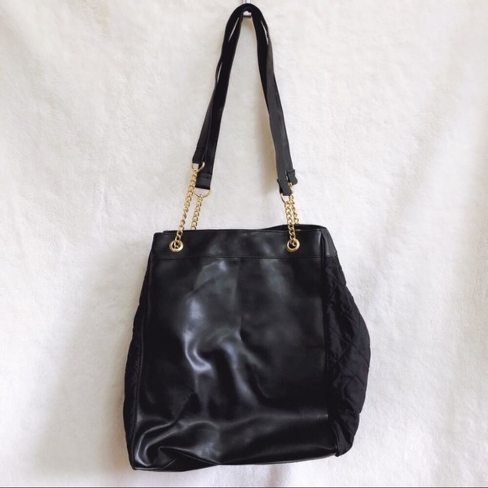 Lancôme Black Gold Chain Shoulder Clasp Bag